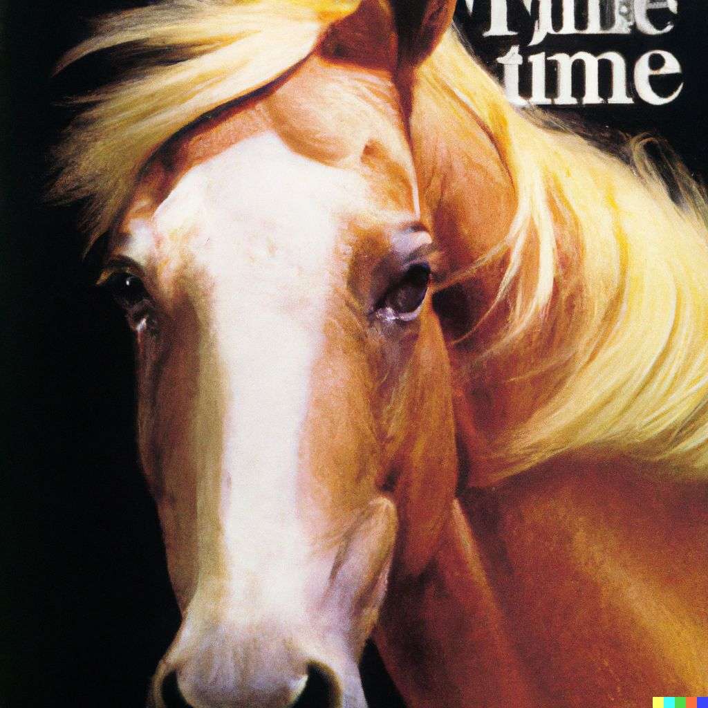a horse, front cover of Time magazine, 2000